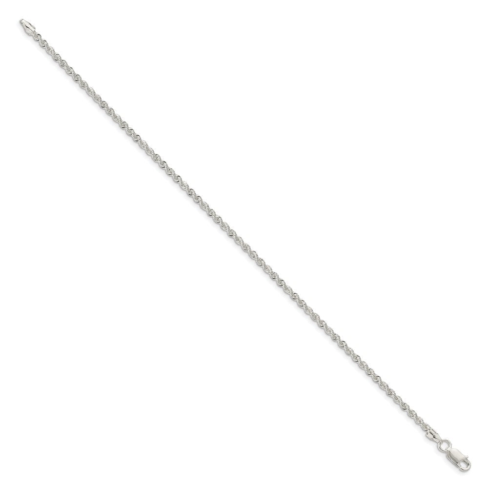 Sterlingsilber 2.3mm Massiv Kordel Gliederarmband