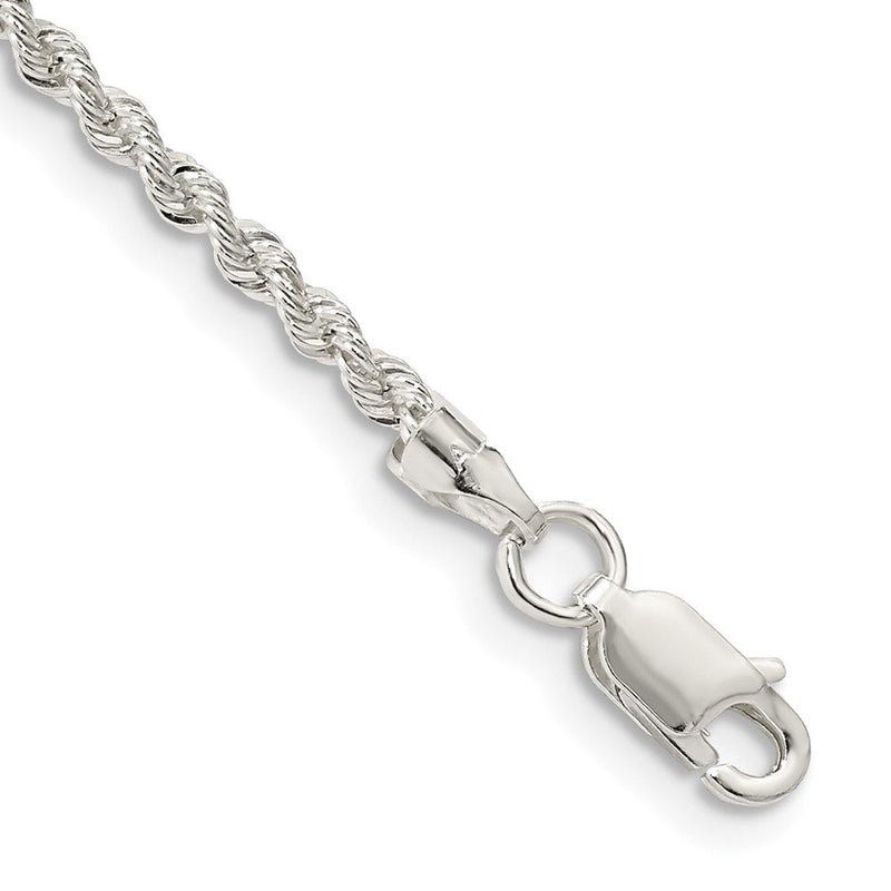 Sterlingsilber 2.3mm Massiv Kordel Gliederarmband