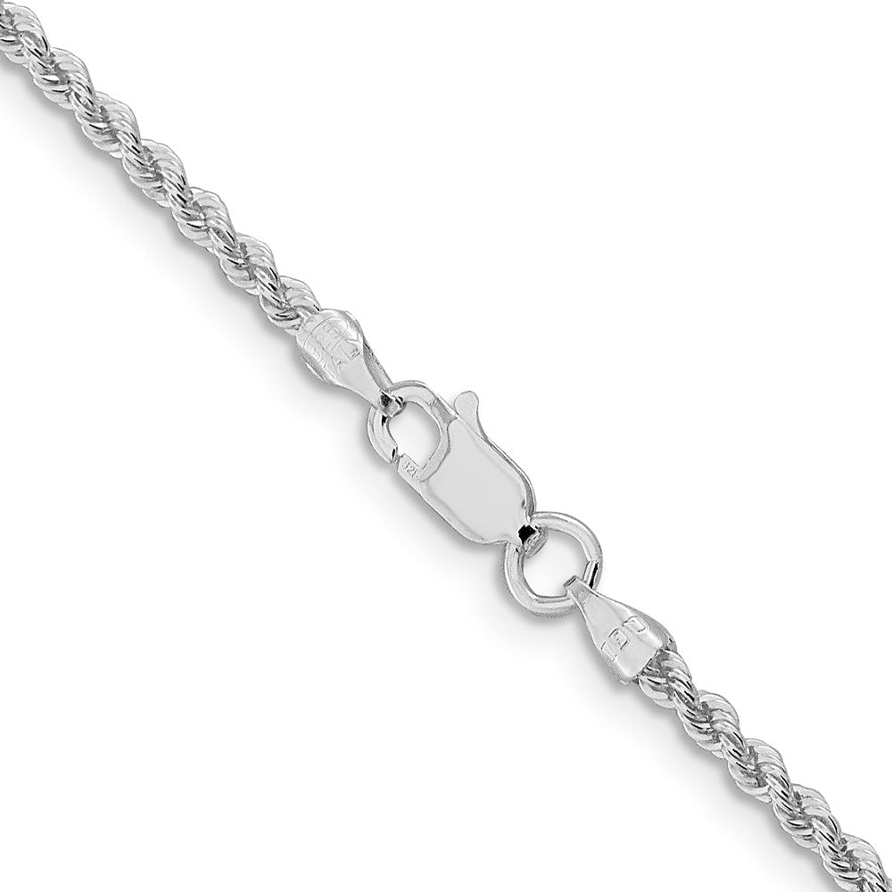Sterlingsilber Rhodiniert 2.3mm Massiv Kordel Halskette