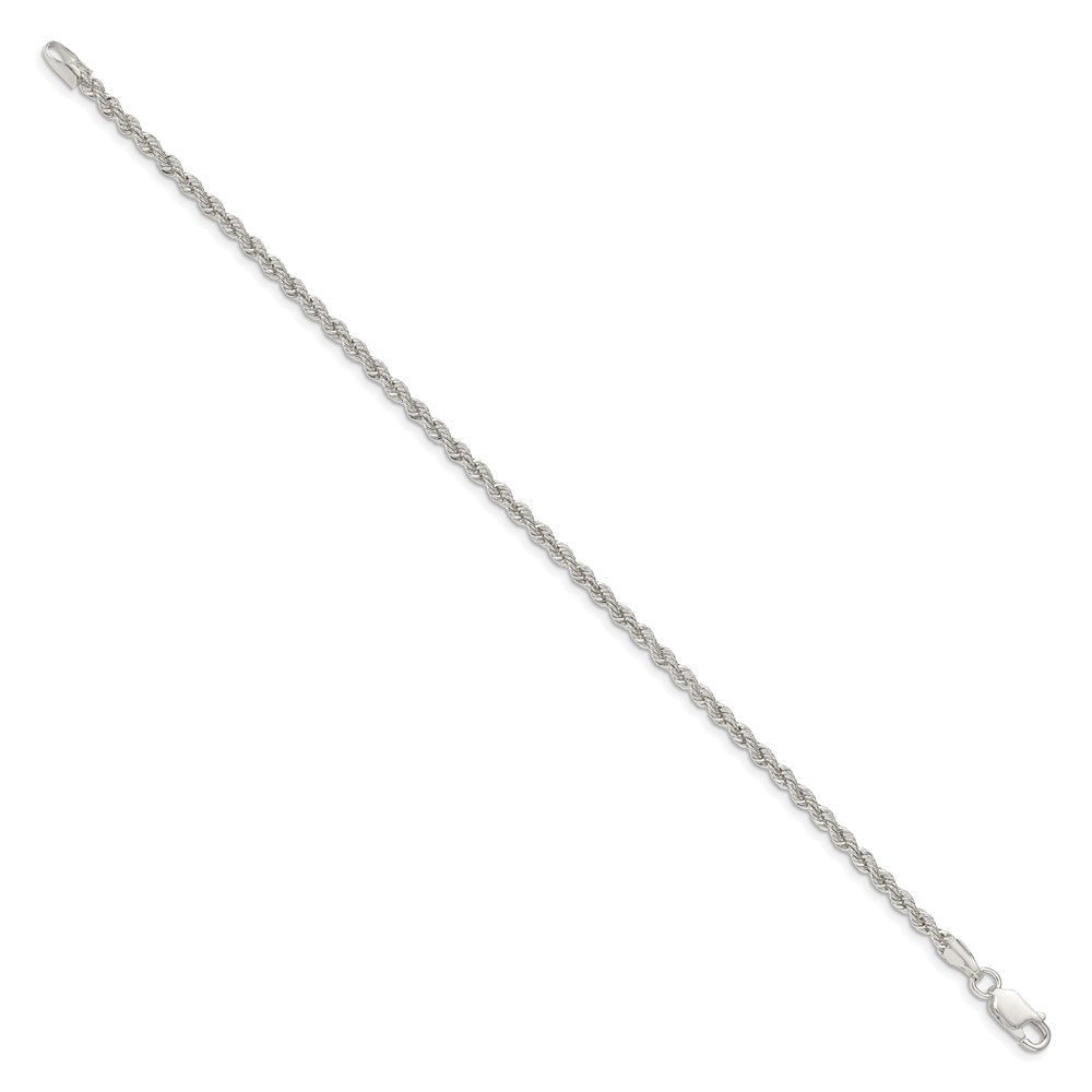 Sterlingsilber 2.5mm Massiv Kordel Kette Fußkettchen
