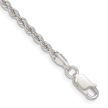 Sterlingsilber 2.5mm Massiv Kordel Kette Fußkettchen