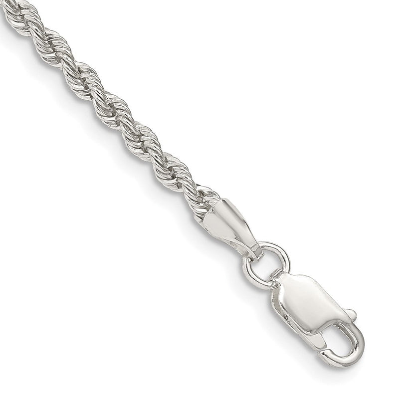 Sterlingsilber 2.5mm Massiv Kordel Gliederarmband