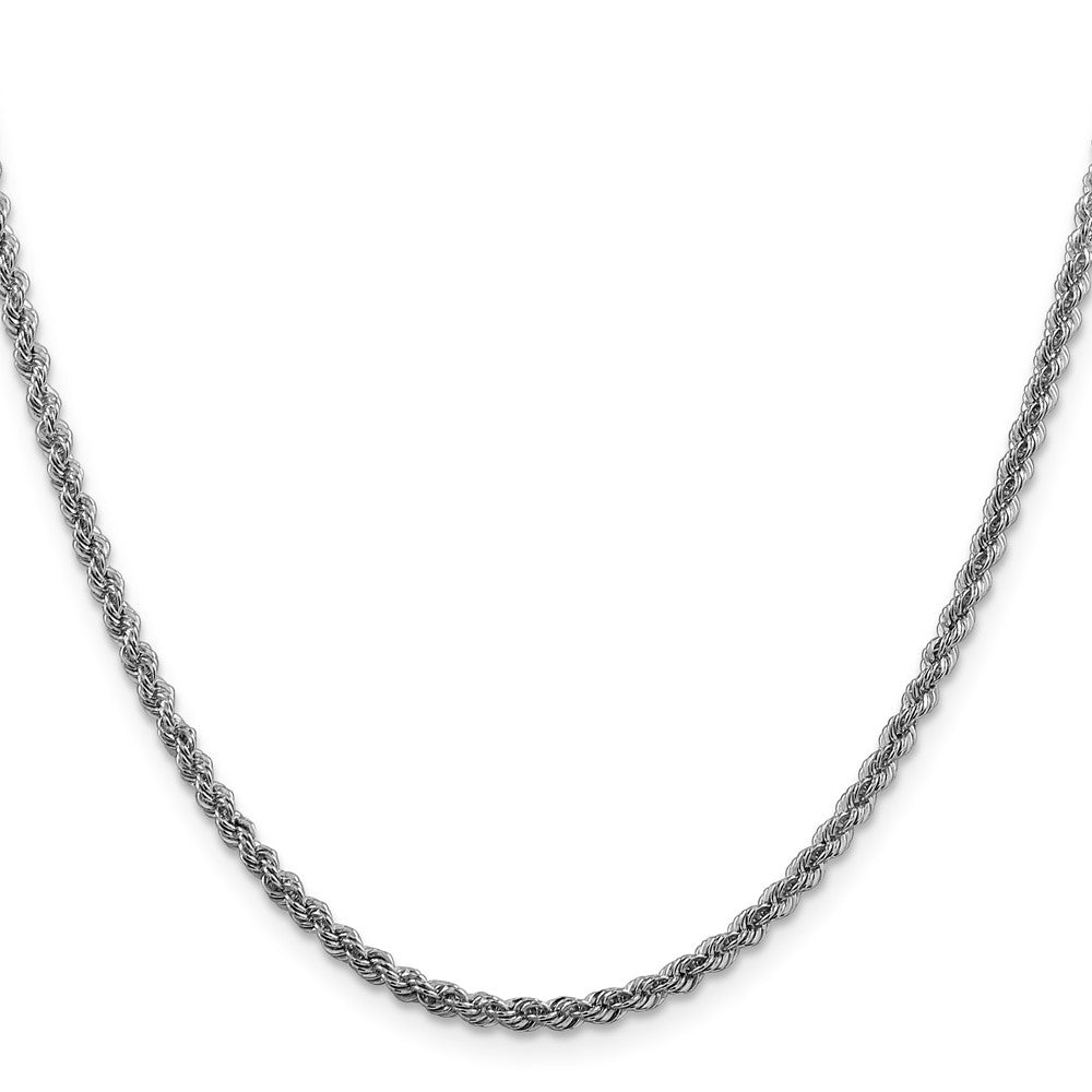 Sterlingsilber Rhodiniert 2.5mm Massiv Kordel Halskette
