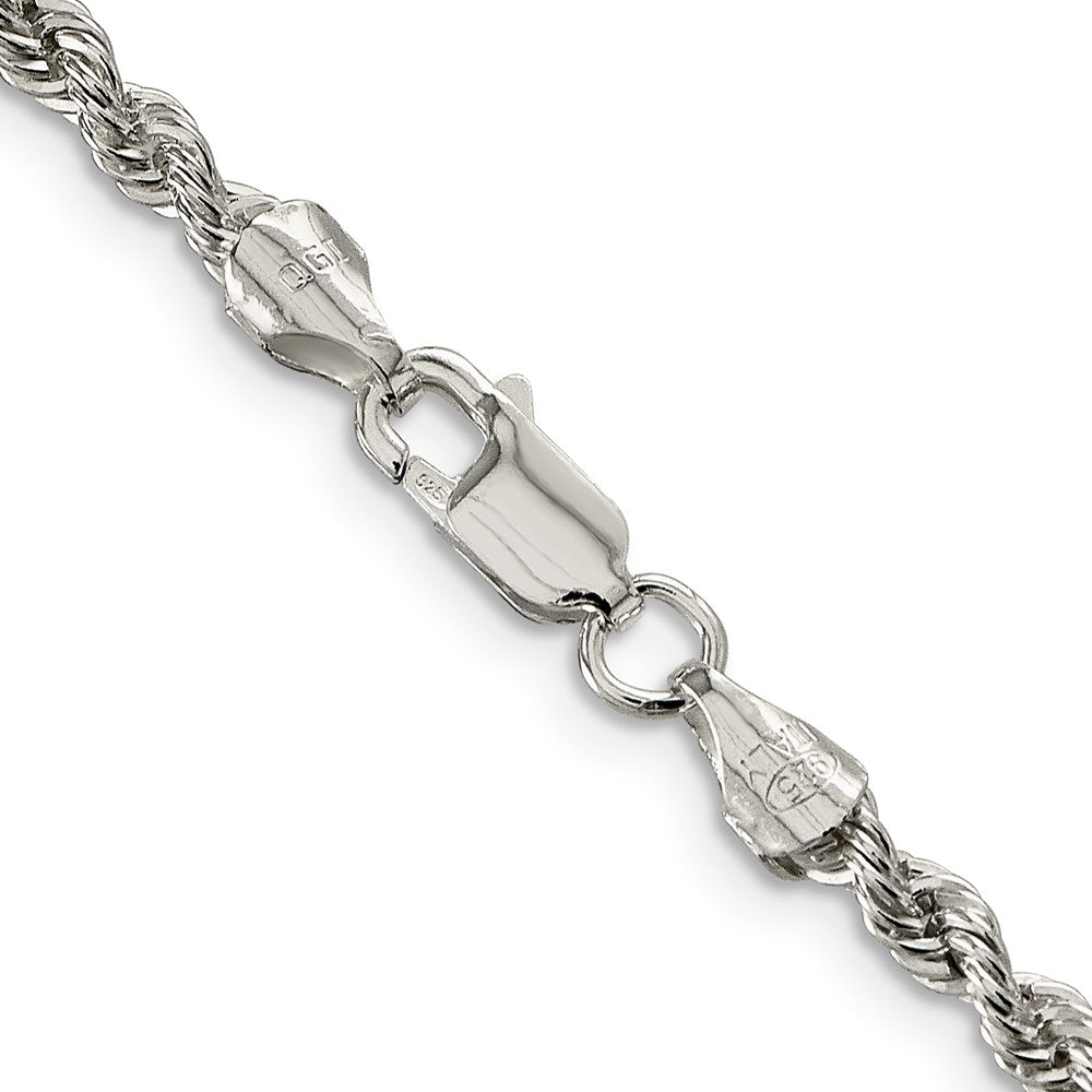 Sterlingsilber 3mm Massiv Kordel Halskette