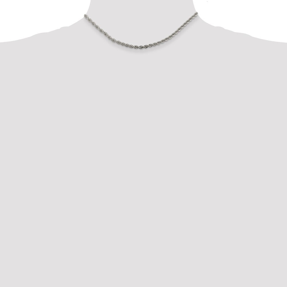 Sterlingsilber 3mm Massiv Kordel Halskette