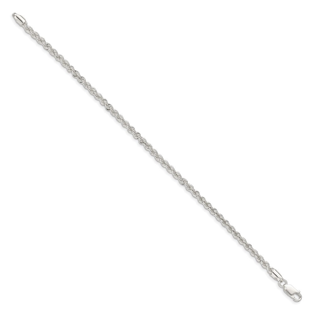 Sterlingsilber 3mm Massiv Kordel Kette Fußkettchen