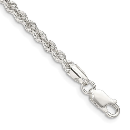 Sterlingsilber 3mm Massiv Kordel Gliederarmband