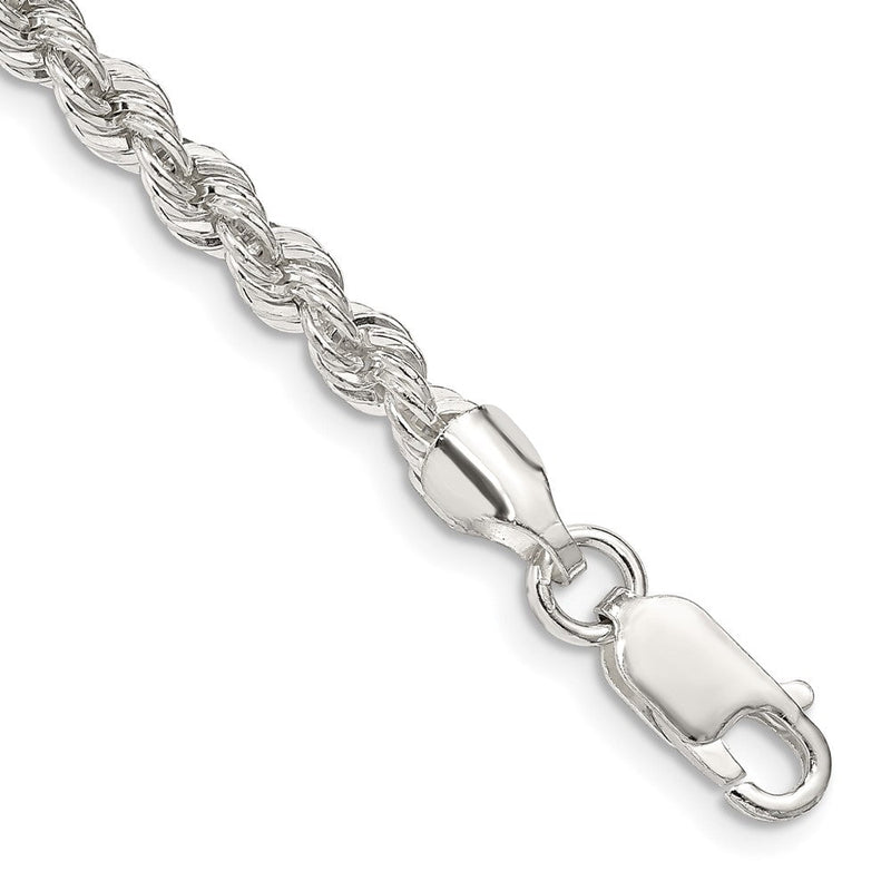 Sterlingsilber 4.3mm Massiv Kordel Gliederarmband