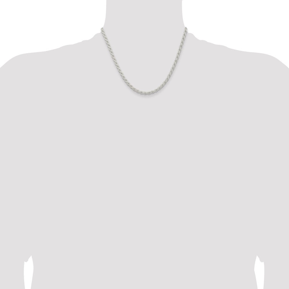 Sterlingsilber 4.5mm Massiv Kordel Halskette