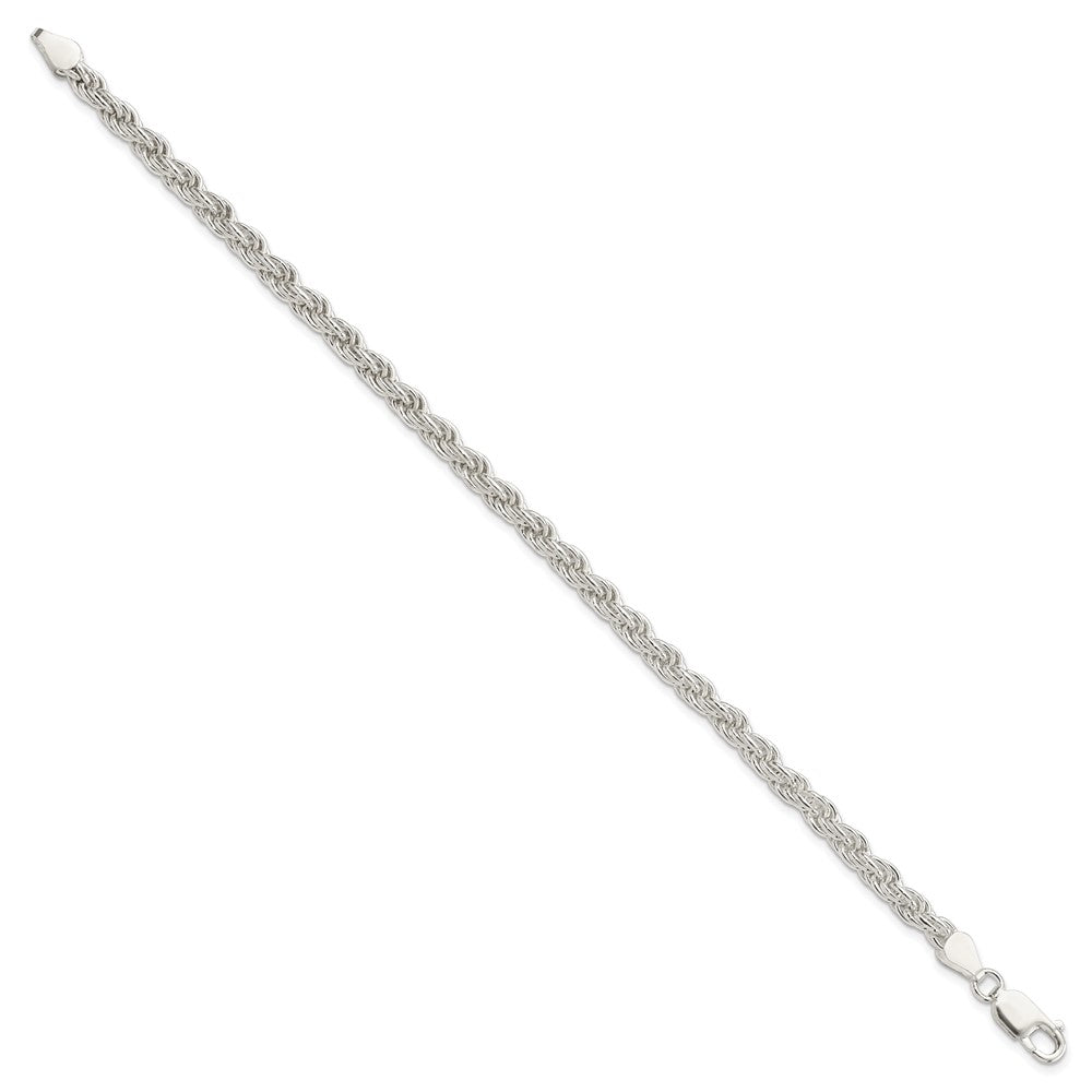 Sterlingsilber 4.5mm Massiv Kordel Gliederarmband