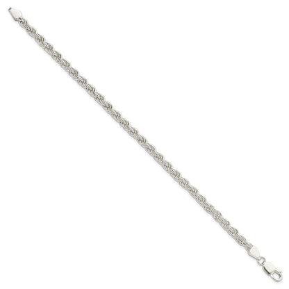 Sterlingsilber 4.5mm Massiv Kordel Gliederarmband