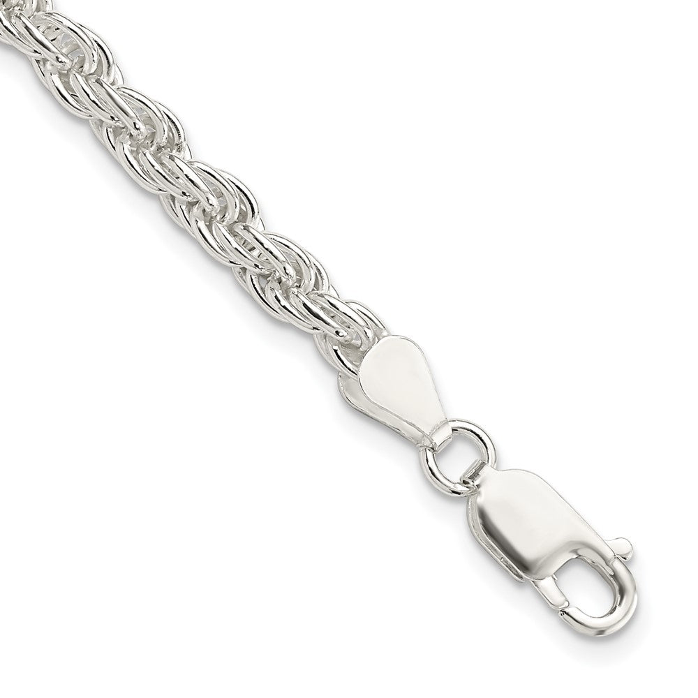 Sterlingsilber 4.5mm Massiv Kordel Gliederarmband
