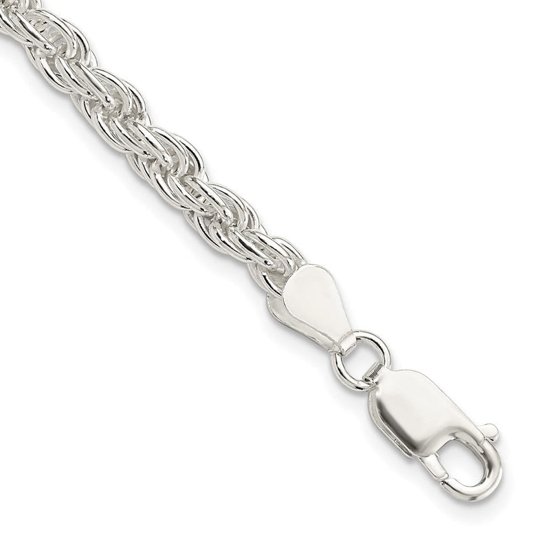 Sterlingsilber 4.5mm Massiv Kordel Gliederarmband