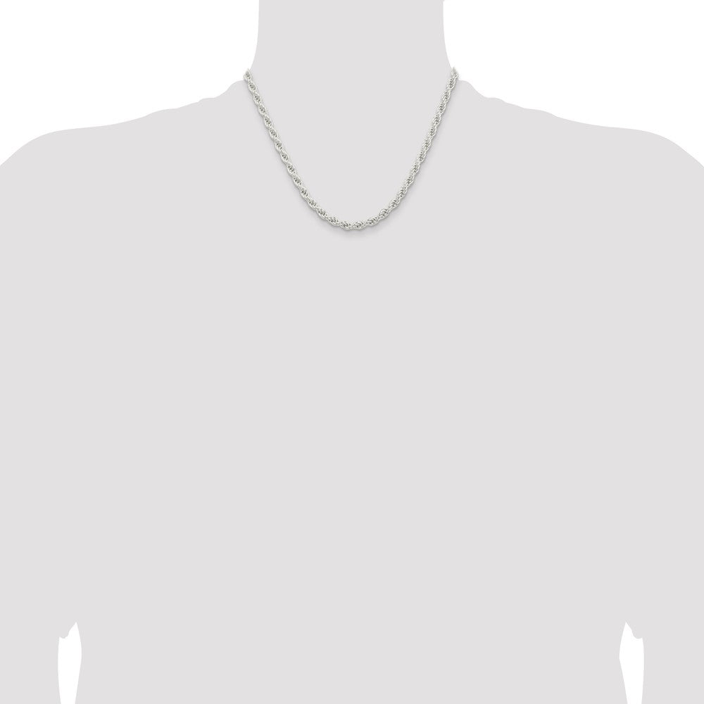 Sterlingsilber 5mm Massiv Kordel Halskette
