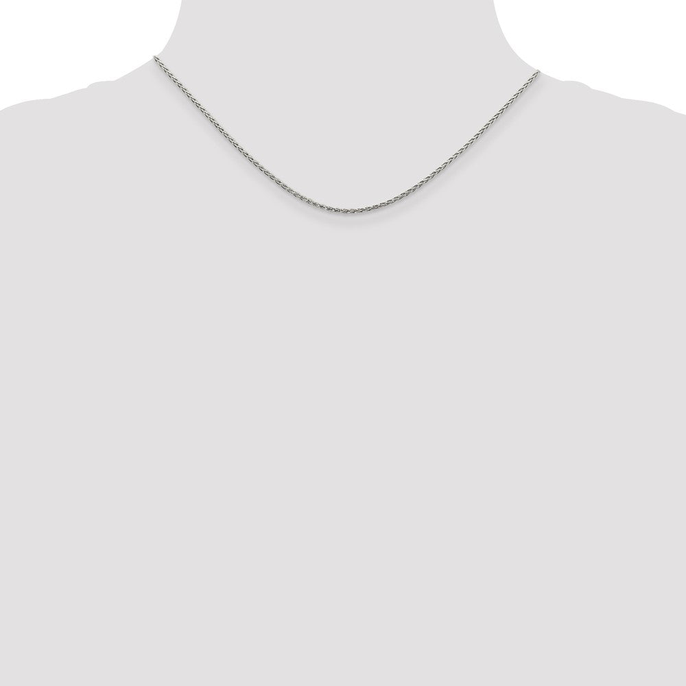 Sterlingsilber 1.5mm Diamantiert Ährenkette Halskette