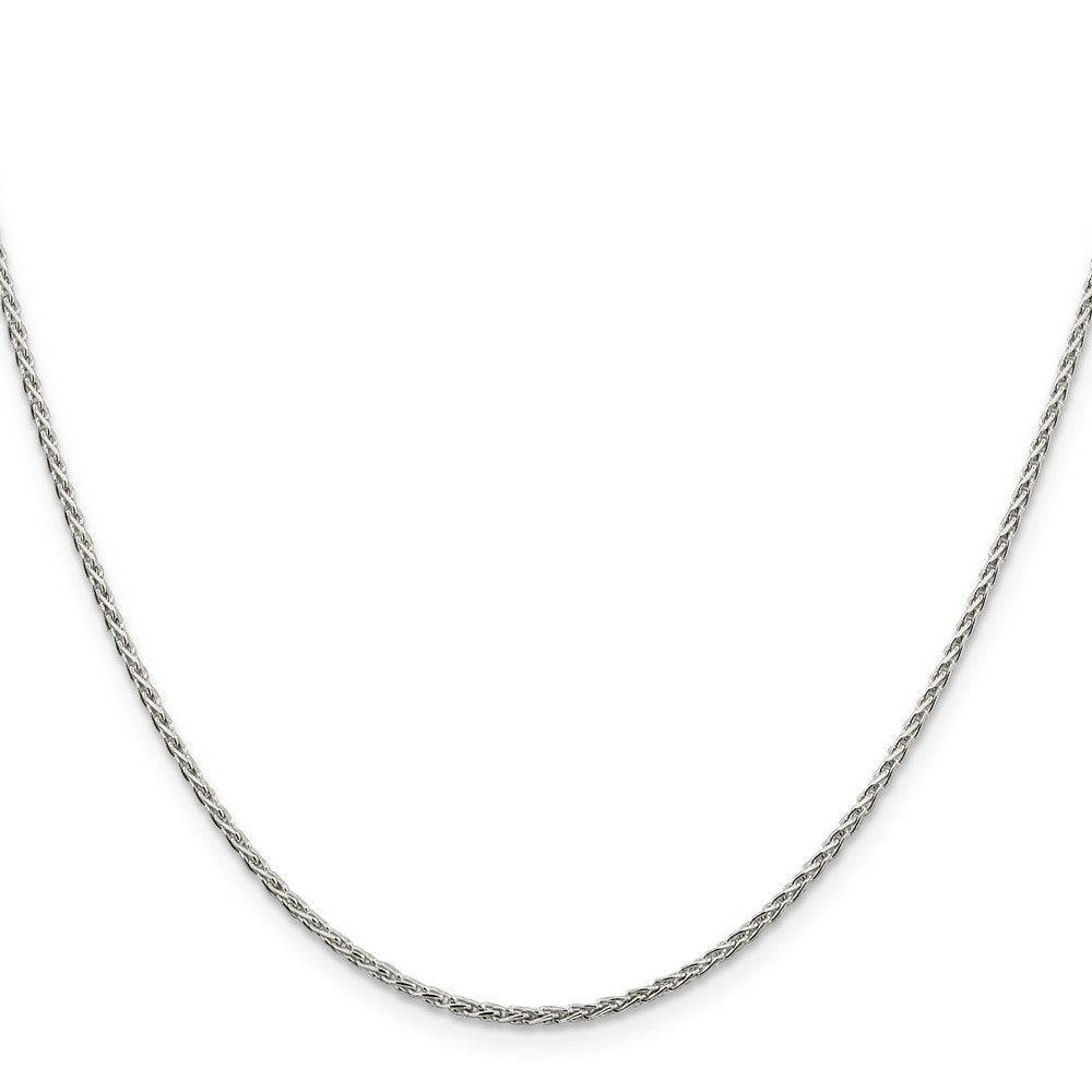 Sterlingsilber Rhodiniert 1.5mm Diamantiert Ährenkette Halskette