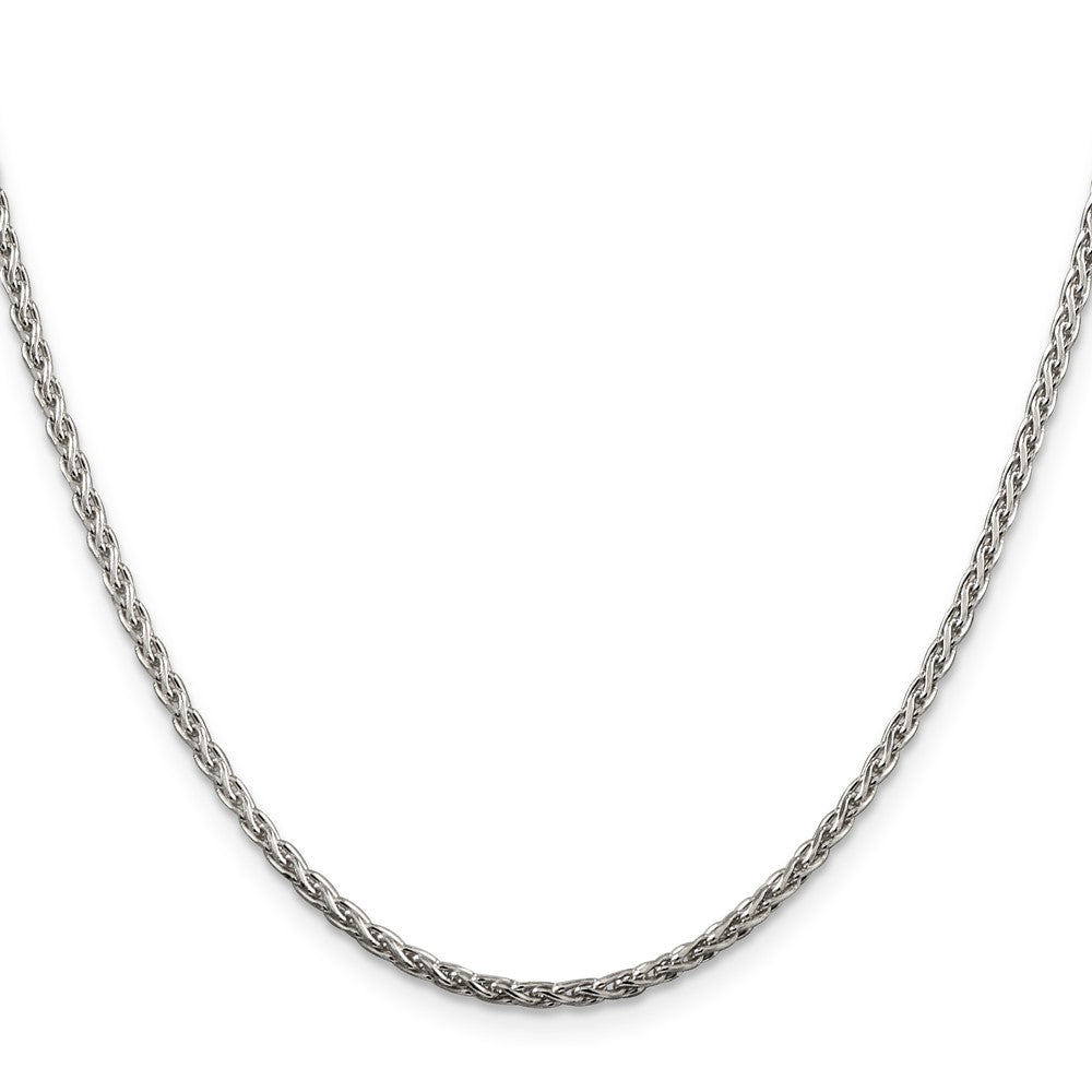 Sterlingsilber 2mm Diamantiert Ährenkette Halskette