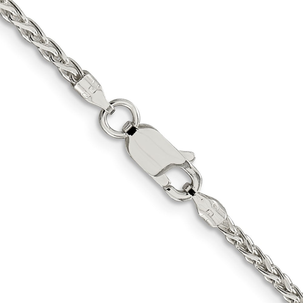 Sterlingsilber 2mm Diamantiert Ährenkette Halskette