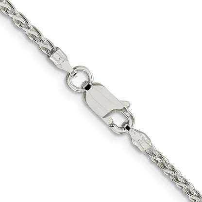 Sterlingsilber 2mm Diamantiert Ährenkette Halskette