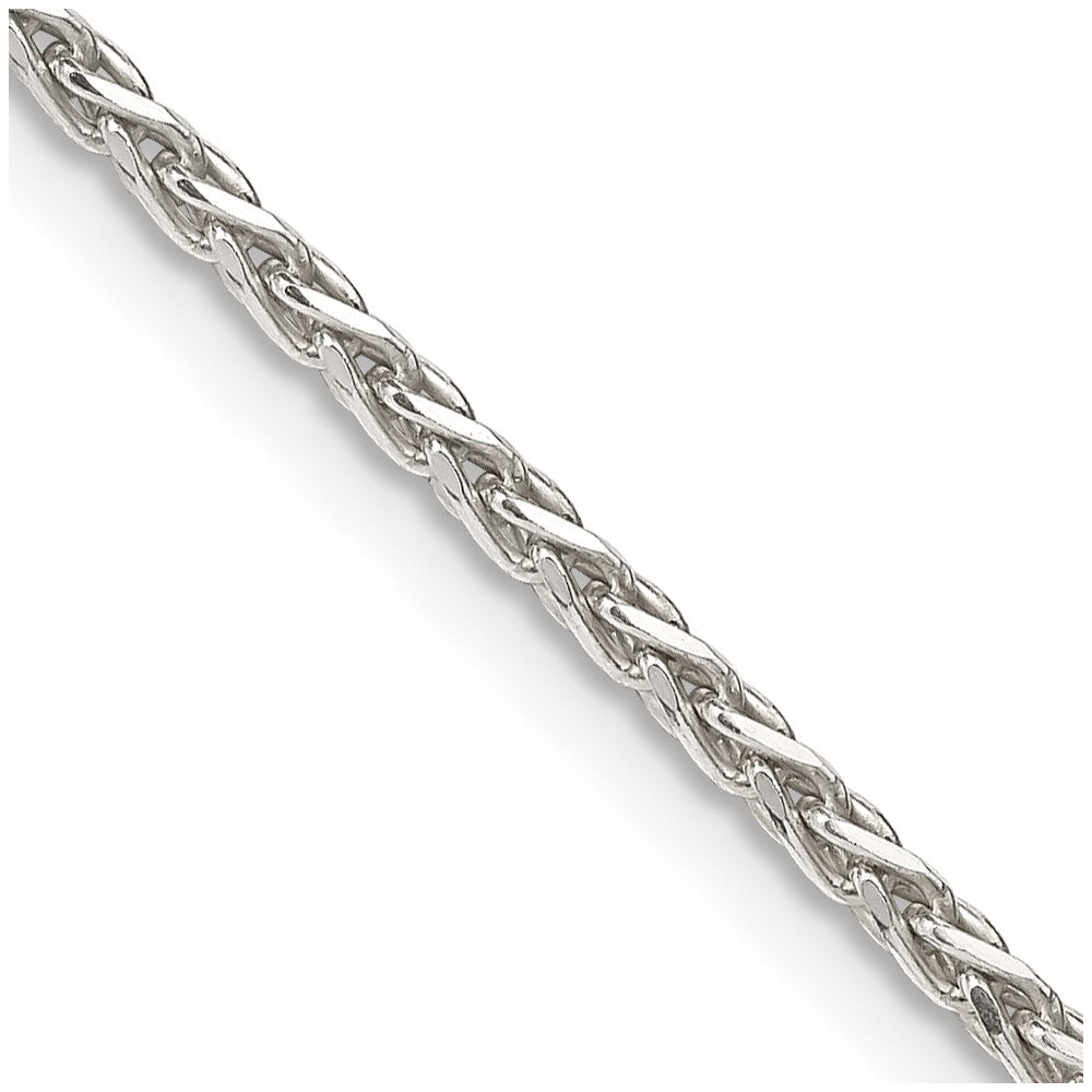 Sterlingsilber 2mm Diamantiert Ährenkette Halskette