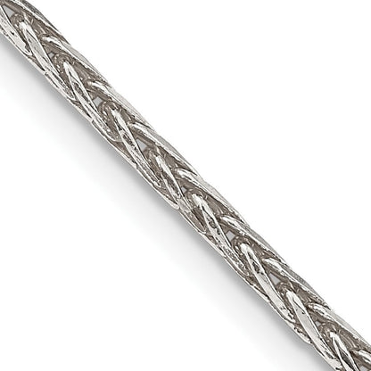 Sterlingsilber 2.5mm Diamantiert Quadratisch Ährenkette Halskette