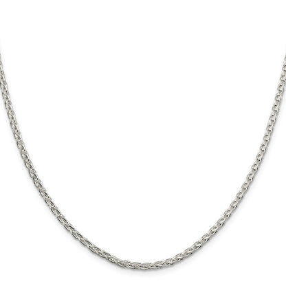 Sterlingsilber 2.75mm Diamantiert Ährenkette Halskette