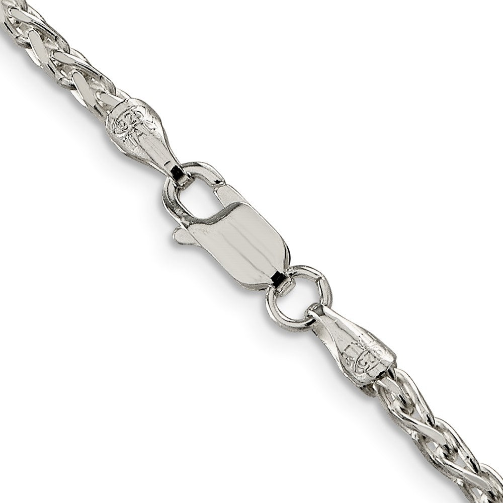 Sterlingsilber 2.75mm Diamantiert Ährenkette Halskette