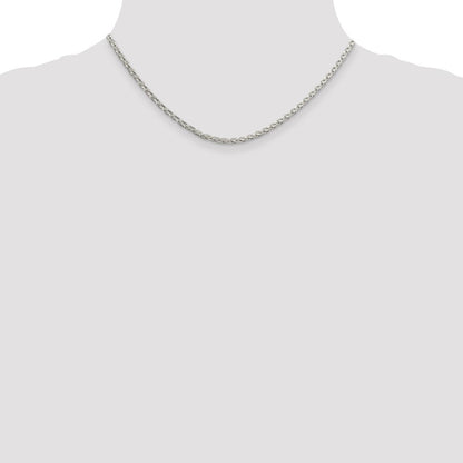 Sterlingsilber 2.75mm Diamantiert Ährenkette Halskette