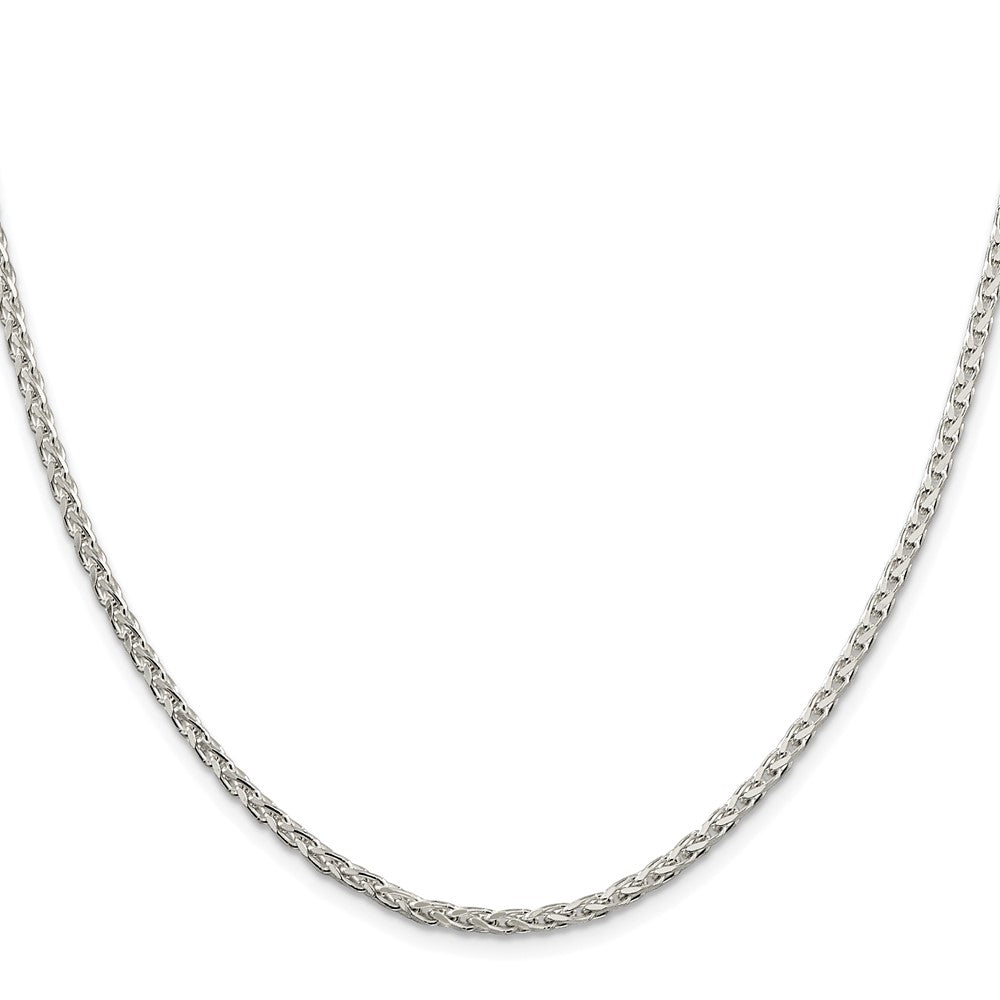 Sterlingsilber Rhodiniert 2.75mm Diamantiert Ährenkette Kette