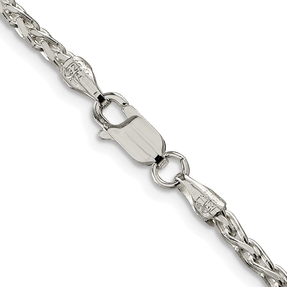 Sterlingsilber Rhodiniert 2.75mm Diamantiert Ährenkette Kette