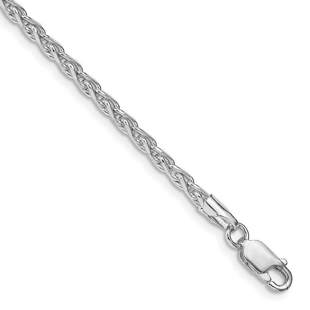Sterlingsilber Rhodiniert 2.75mm Diamantiert Ährenkette Kette