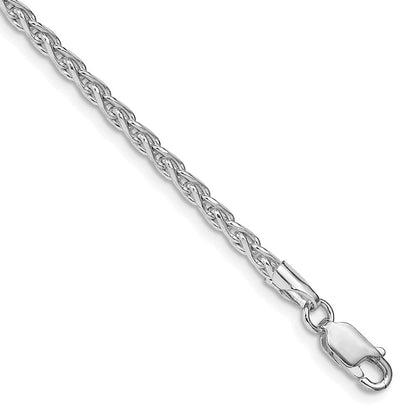 Sterlingsilber Rhodiniert 2.75mm Diamantiert Ährenkette Kette