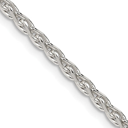Sterlingsilber 2.75mm Diamantiert Ährenkette Halskette