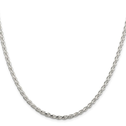 Sterlingsilber 3.5mm Diamantiert Ährenkette Halskette