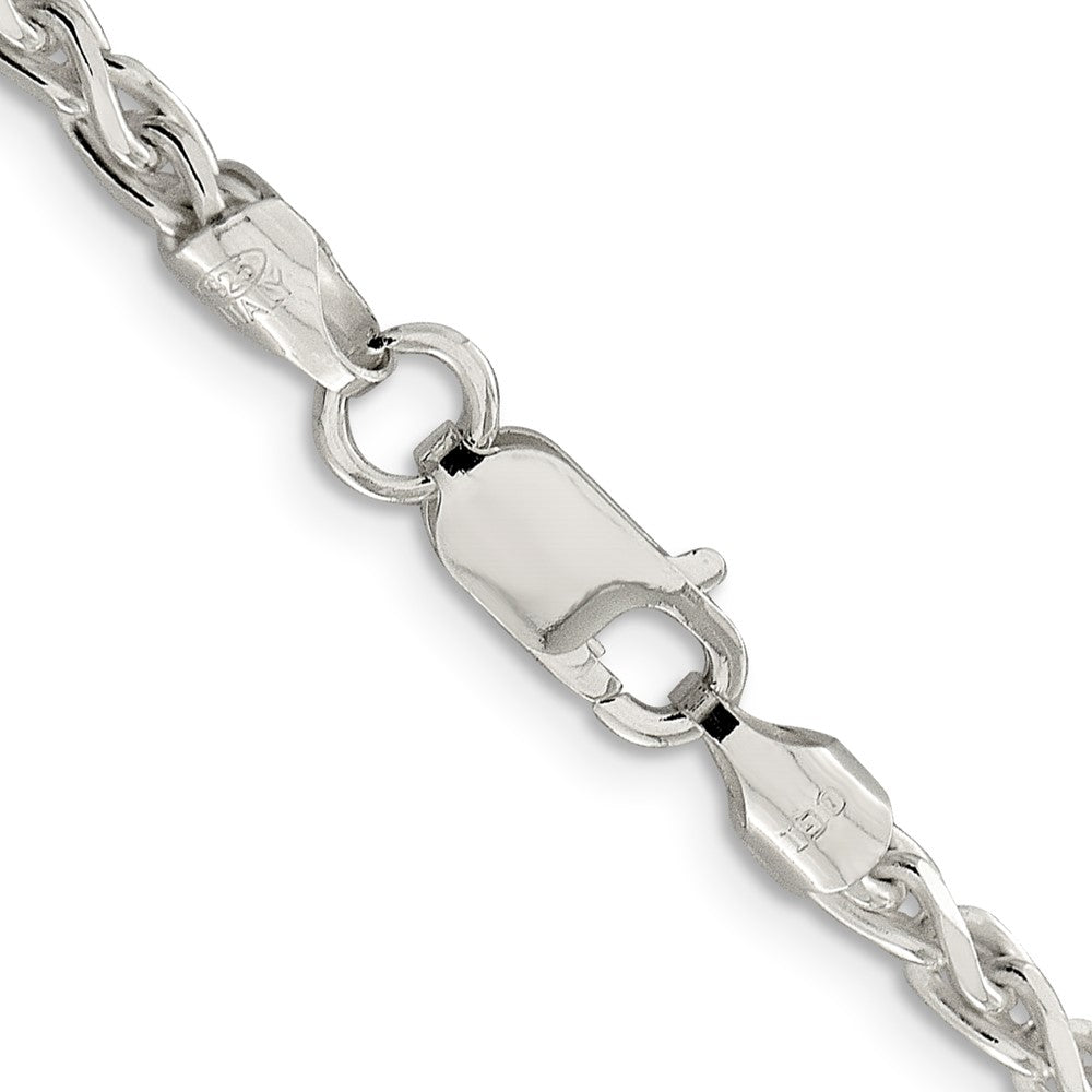 Sterlingsilber 3.5mm Diamantiert Ährenkette Halskette