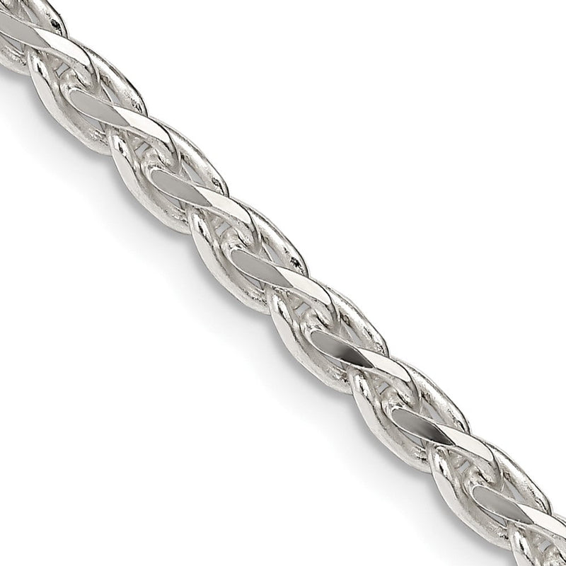 Sterlingsilber 3.5mm Diamantiert Ährenkette Halskette