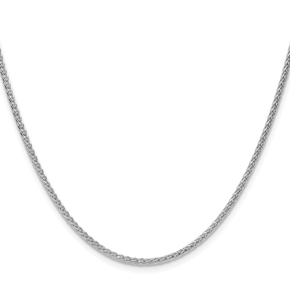 Sterlingsilber Rhodiniert 2.1mm Diamantiert Quadratisch Ährenkette Kette