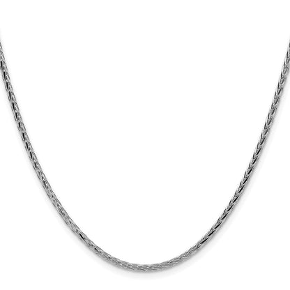 Sterlingsilber 2.5mm Diamantiert Quadratisch Ährenkette Halskette