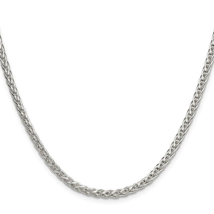 Sterlingsilber 3.5mm Diamantiert Quadratisch Ährenkette Kette