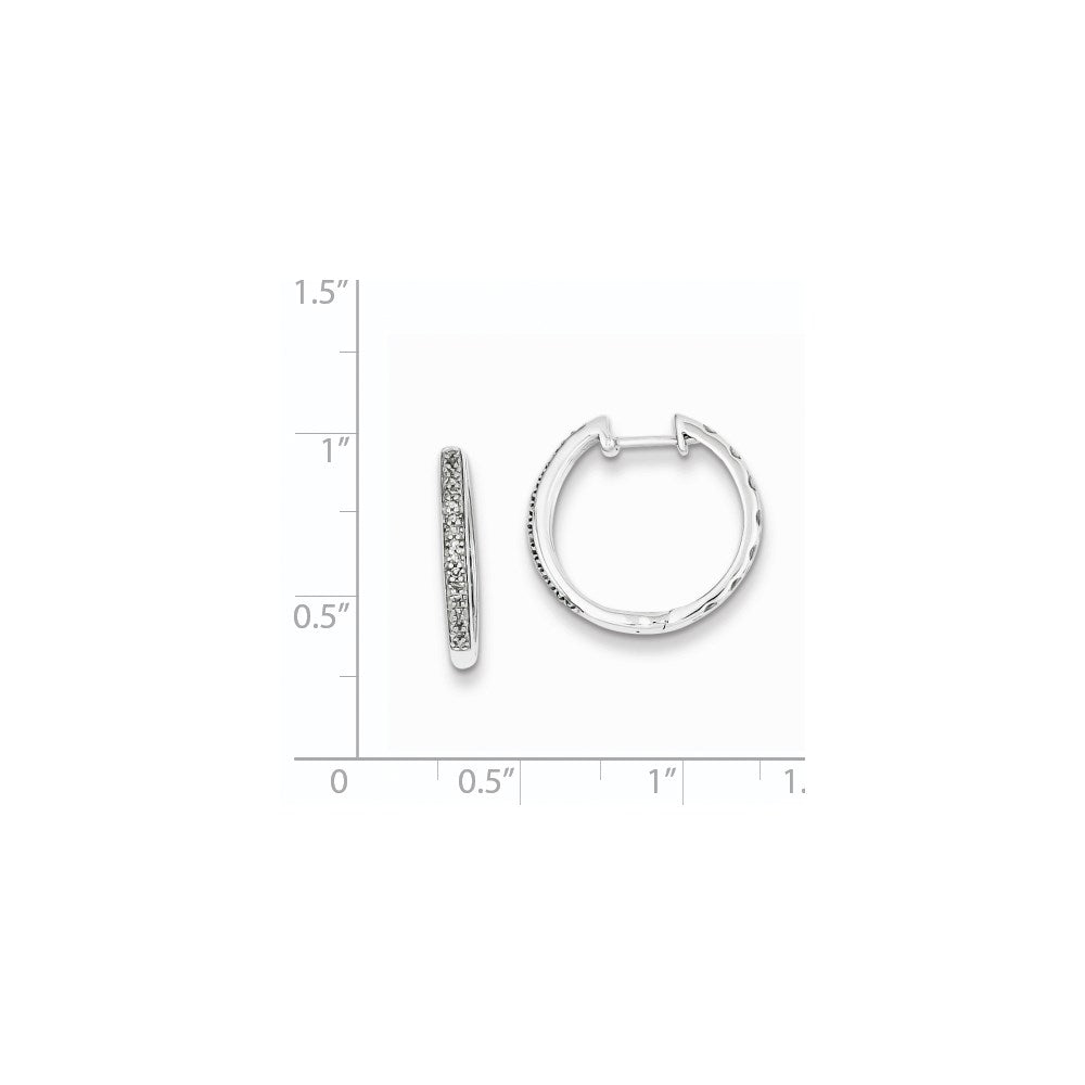 Sterlingsilber Rhodium Diamant. Ohrringe