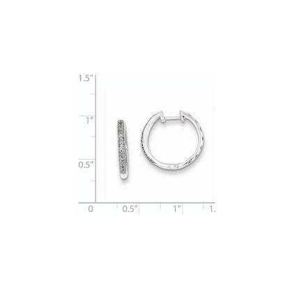 Sterlingsilber Rhodium Diamant. Ohrringe
