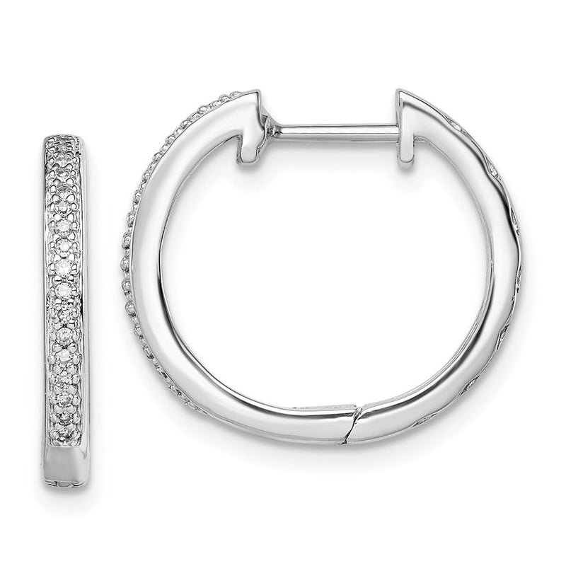 Sterlingsilber Rhodium Diamant. Ohrringe
