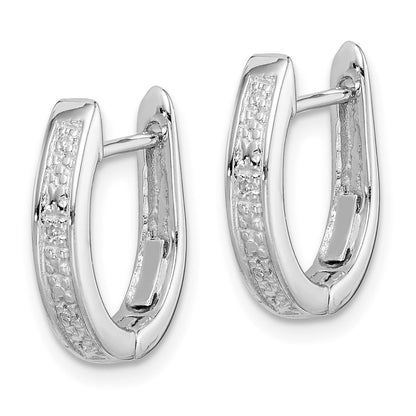 Sterlingsilber Rhodium Diamant Klappbar Creolen