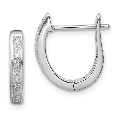 Sterlingsilber Rhodium Diamant Klappbar Creolen