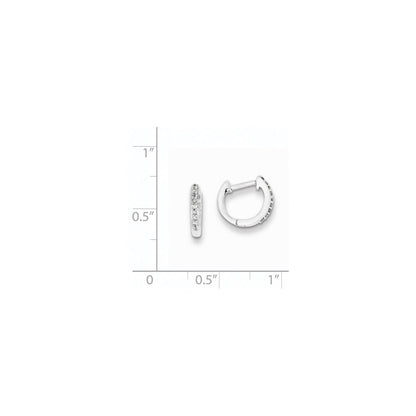 Sterlingsilber Rhodium Diamant. Huggie Ohrringe