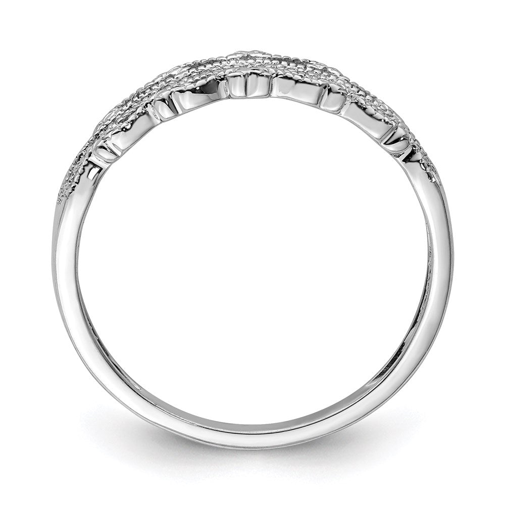 Sterlingsilber Rhodiniert Diamant Ring