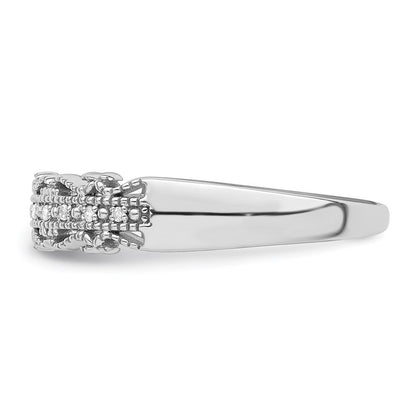 Sterlingsilber Rhodiniert Diamant Ring