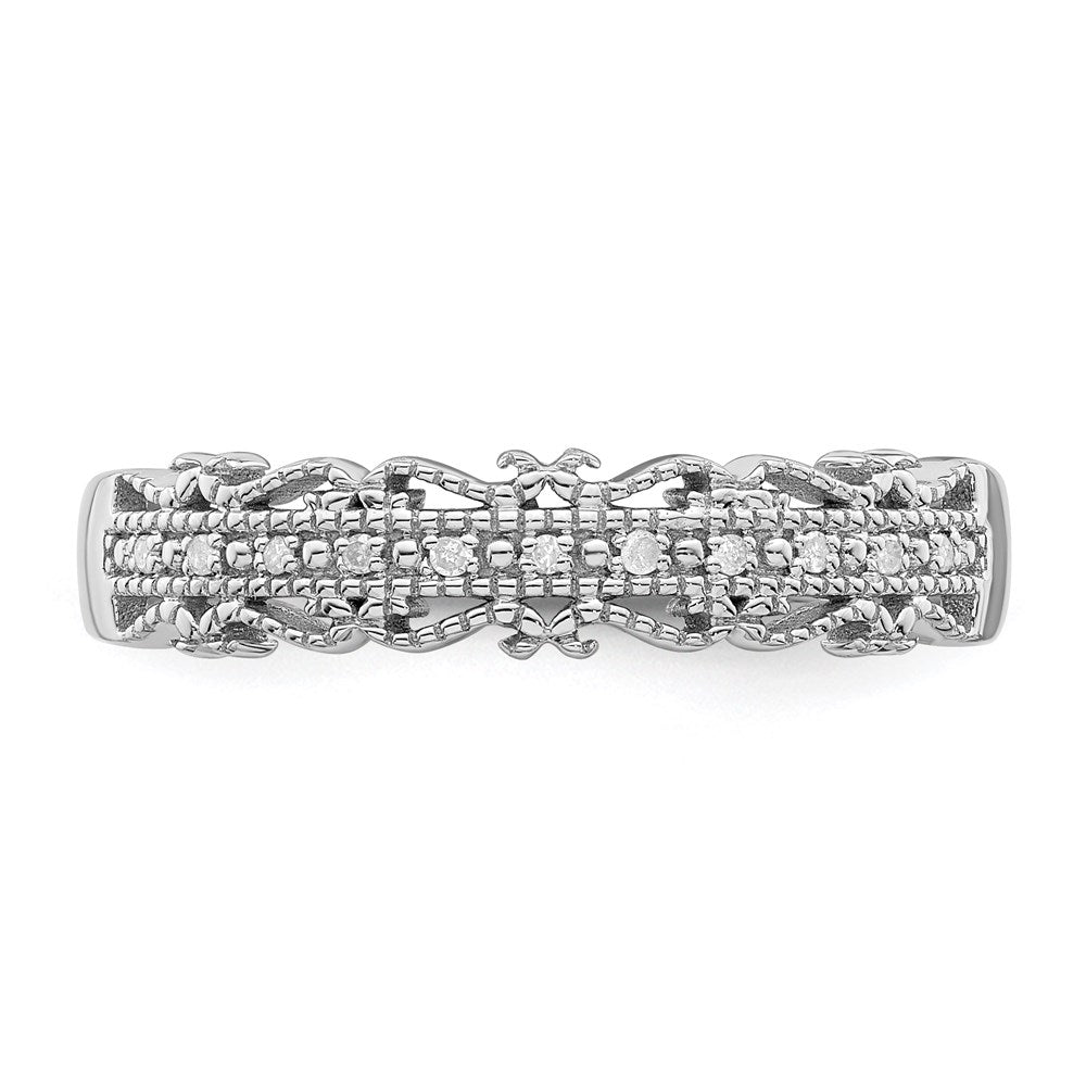 Sterlingsilber Rhodiniert Diamant Ring
