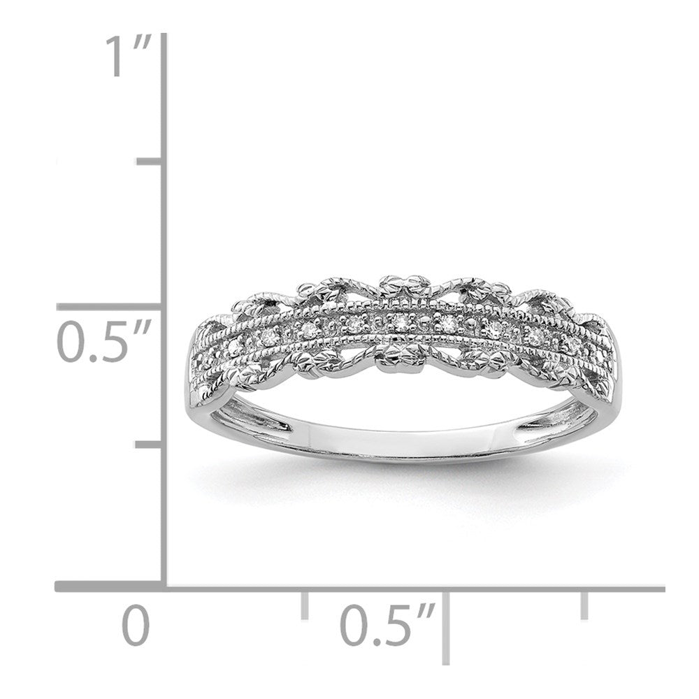 Sterlingsilber Rhodiniert Diamant Ring