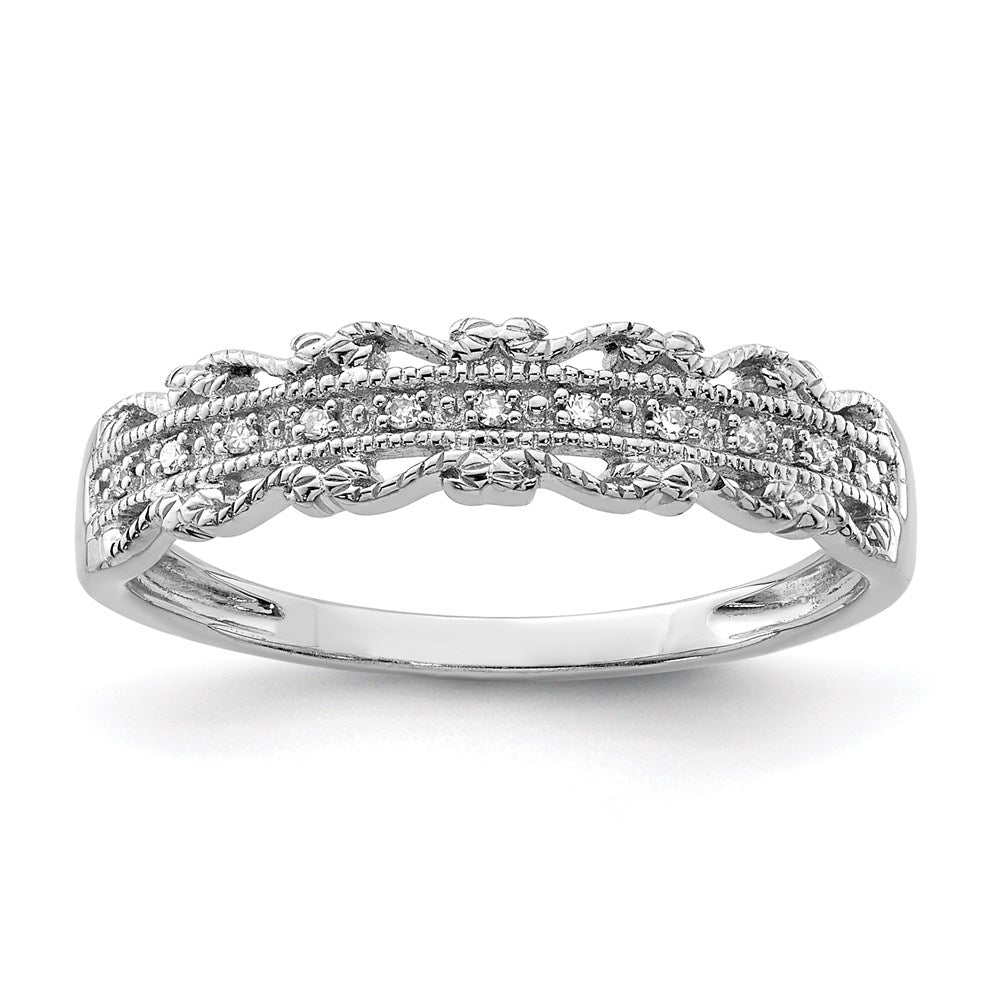 Sterlingsilber Rhodiniert Diamant Ring